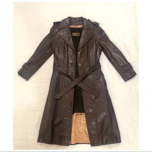 Vintage Learsi Leather Trench Coat